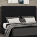 Cabeceira Cama Box Queen 160cm Estofada Goya P05 Veludo Preto - Lyam Decor