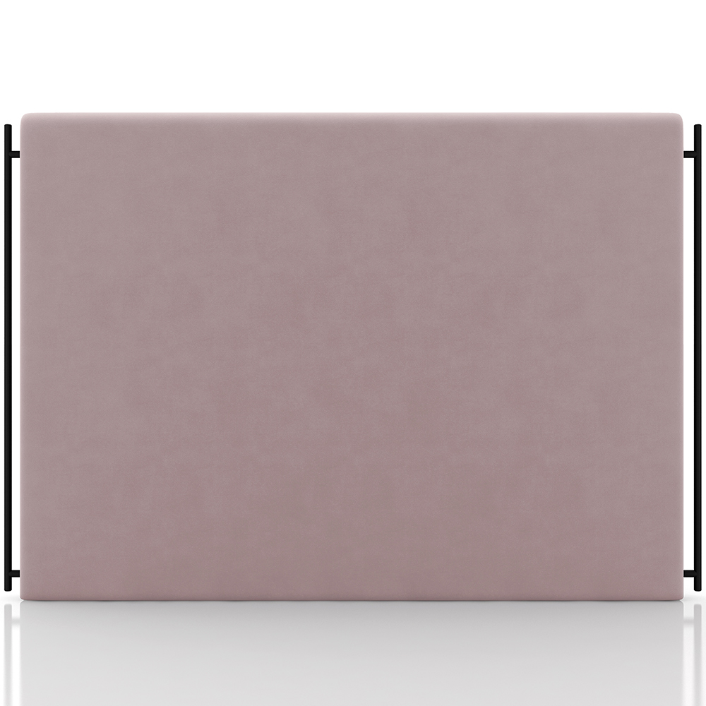 Cabeceira Cama Box Queen 160cm Estofada Goya P05 Veludo Rosê - Lyam Decor