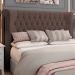Cabeceira Cama Box Queen 160cm Estofada Meora P05 Veludo Marrom - Lyam Decor