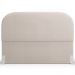 Cabeceira Cama Box Queen 160cm Lanna com Puff Recamier Doha W01 Bouclê Creme - Lyam Decor