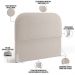 Cabeceira Cama Box Queen 160cm Lanna com Puff Recamier Doha W01 Bouclê Creme - Lyam Decor