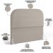 Cabeceira Cama Box Queen 160cm Lanna com Puff Recamier Doha W01 Linho Bege - Lyam Decor