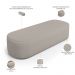 Cabeceira Cama Box Queen 160cm Lanna com Puff Recamier Doha W01 Linho Bege - Lyam Decor