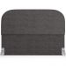 Cabeceira Cama Box Queen 160cm Lanna com Puff Recamier Doha W01 Linho Cinza Escuro - Lyam Decor