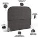 Cabeceira Cama Box Queen 160cm Lanna com Puff Recamier Doha W01 Linho Cinza Escuro - Lyam Decor