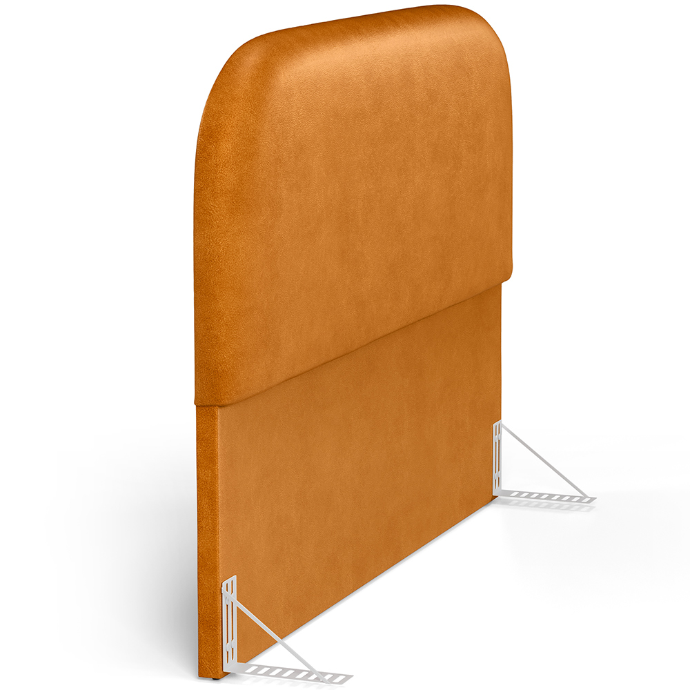 Cabeceira Cama Box Queen 160cm Orgânica Lanna W01 Couríssimo Whisky - Lyam Decor