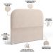 Cabeceira Cama Box Queen 160cm Orgânica Lanna W01 Suede Bege - Lyam Decor
