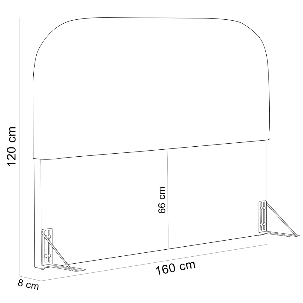 Cabeceira Cama Box Queen 160cm Orgânica Lanna W01 Suede Bege - Lyam Decor