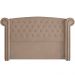 Cabeceira Cama Box Queen com Tachas 160 cm Sofia P05 Veludo Bege - Lyam Decor