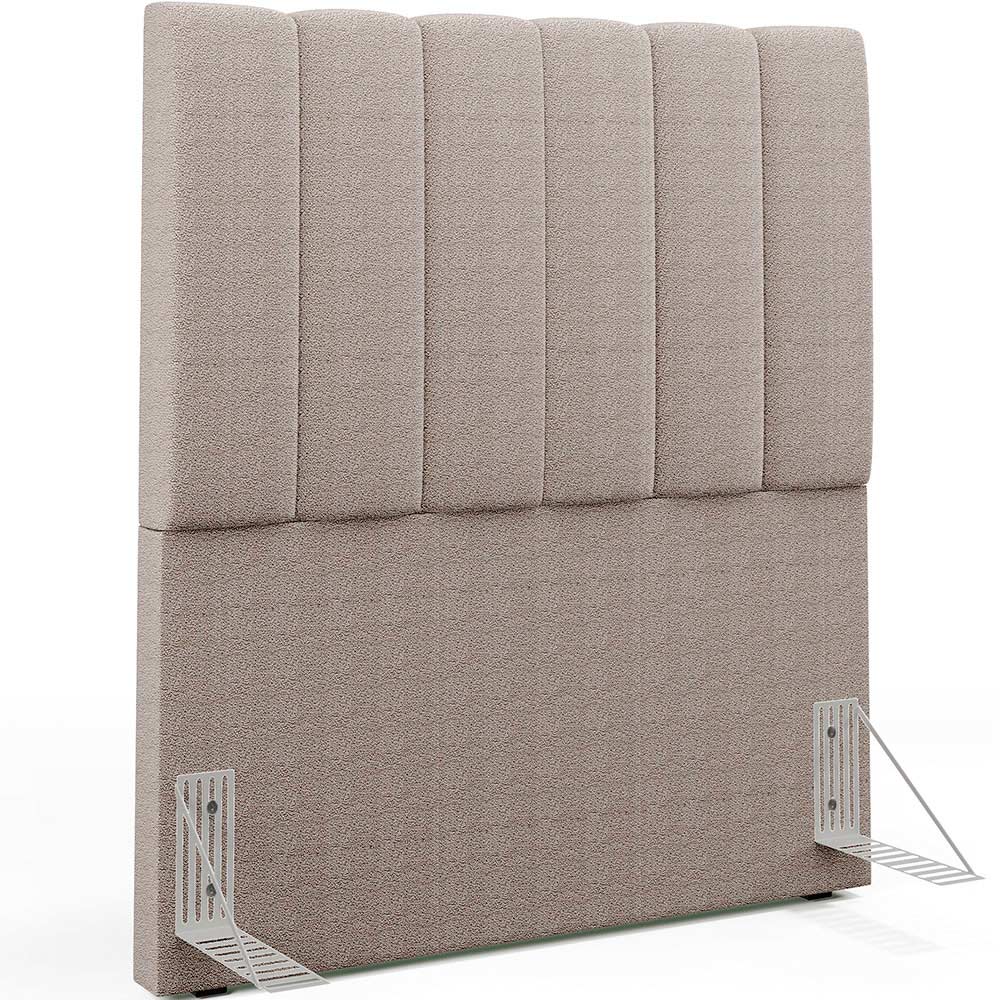 Cabeceira Cama Box Solteiro 100 cm Dália W01 Bouclê Bege - Lyam Decor