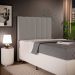 Cabeceira Cama Box Solteiro 100 cm Dália W01 Bouclê Bege - Lyam Decor