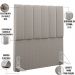 Cabeceira Cama Box Solteiro 100 cm Dália W01 Bouclê Bege - Lyam Decor