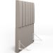 Cabeceira Cama Box Solteiro 100 cm Dália W01 Bouclê Bege - Lyam Decor