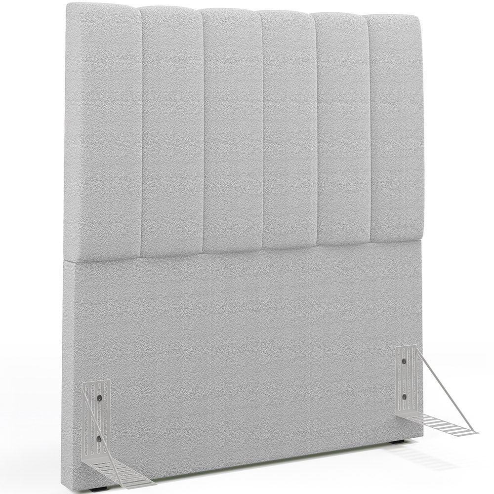 Cabeceira Cama Box Solteiro 100 cm Dália W01 Bouclê Cinza - Lyam Decor