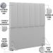 Cabeceira Cama Box Solteiro 100 cm Dália W01 Bouclê Cinza - Lyam Decor
