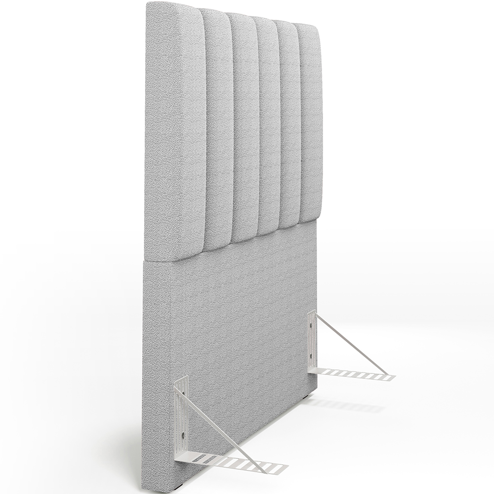 Cabeceira Cama Box Solteiro 100 cm Dália W01 Bouclê Cinza - Lyam Decor