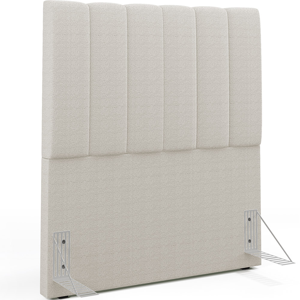 Cabeceira Cama Box Solteiro 100 cm Dália W01 Bouclê Creme - Lyam Decor