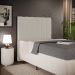 Cabeceira Cama Box Solteiro 100 cm Dália W01 Bouclê Creme - Lyam Decor