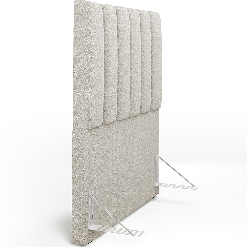 Cabeceira Cama Box Solteiro 100 cm Dália W01 Bouclê Creme - Lyam Decor