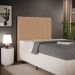Cabeceira Cama Box Solteiro 100 cm Dália W01 Bouclê Mostarda - Lyam Decor