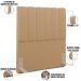 Cabeceira Cama Box Solteiro 100 cm Dália W01 Bouclê Mostarda - Lyam Decor