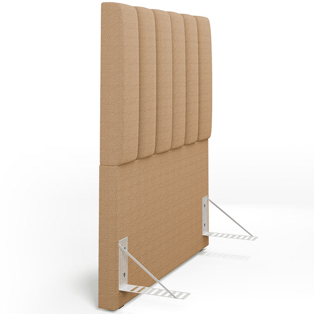 Cabeceira Cama Box Solteiro 100 cm Dália W01 Bouclê Mostarda - Lyam Decor