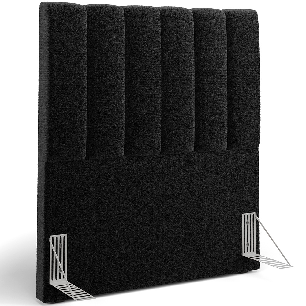 Cabeceira Cama Box Solteiro 100 cm Dália W01 Bouclê Preto - Lyam Decor
