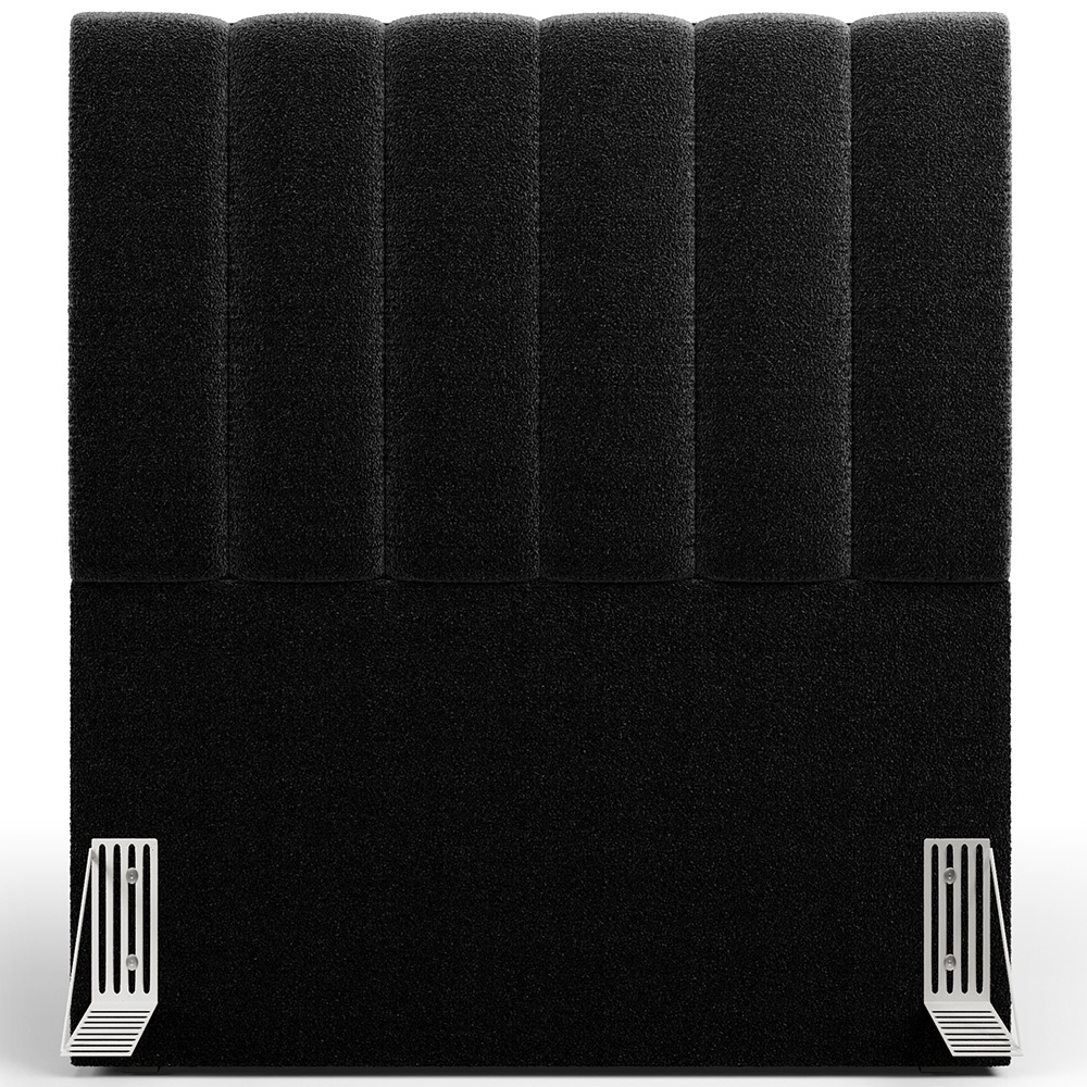 Cabeceira Cama Box Solteiro 100 cm Dália W01 Bouclê Preto - Lyam Decor