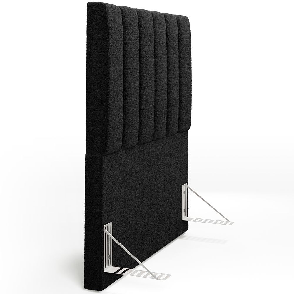 Cabeceira Cama Box Solteiro 100 cm Dália W01 Bouclê Preto - Lyam Decor