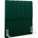 Cabeceira Cama Box Solteiro 100 cm Dália W01 Bouclê Verde - Lyam Decor