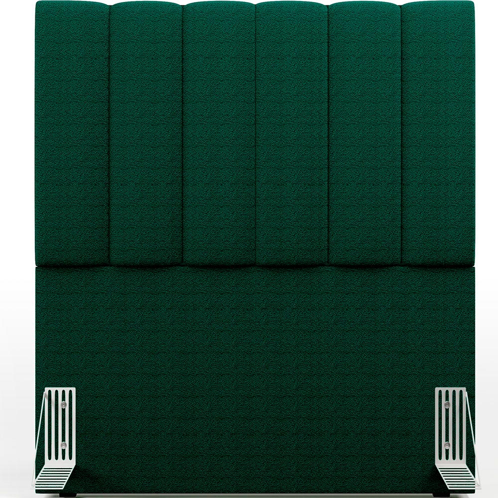 Cabeceira Cama Box Solteiro 100 cm Dália W01 Bouclê Verde - Lyam Decor
