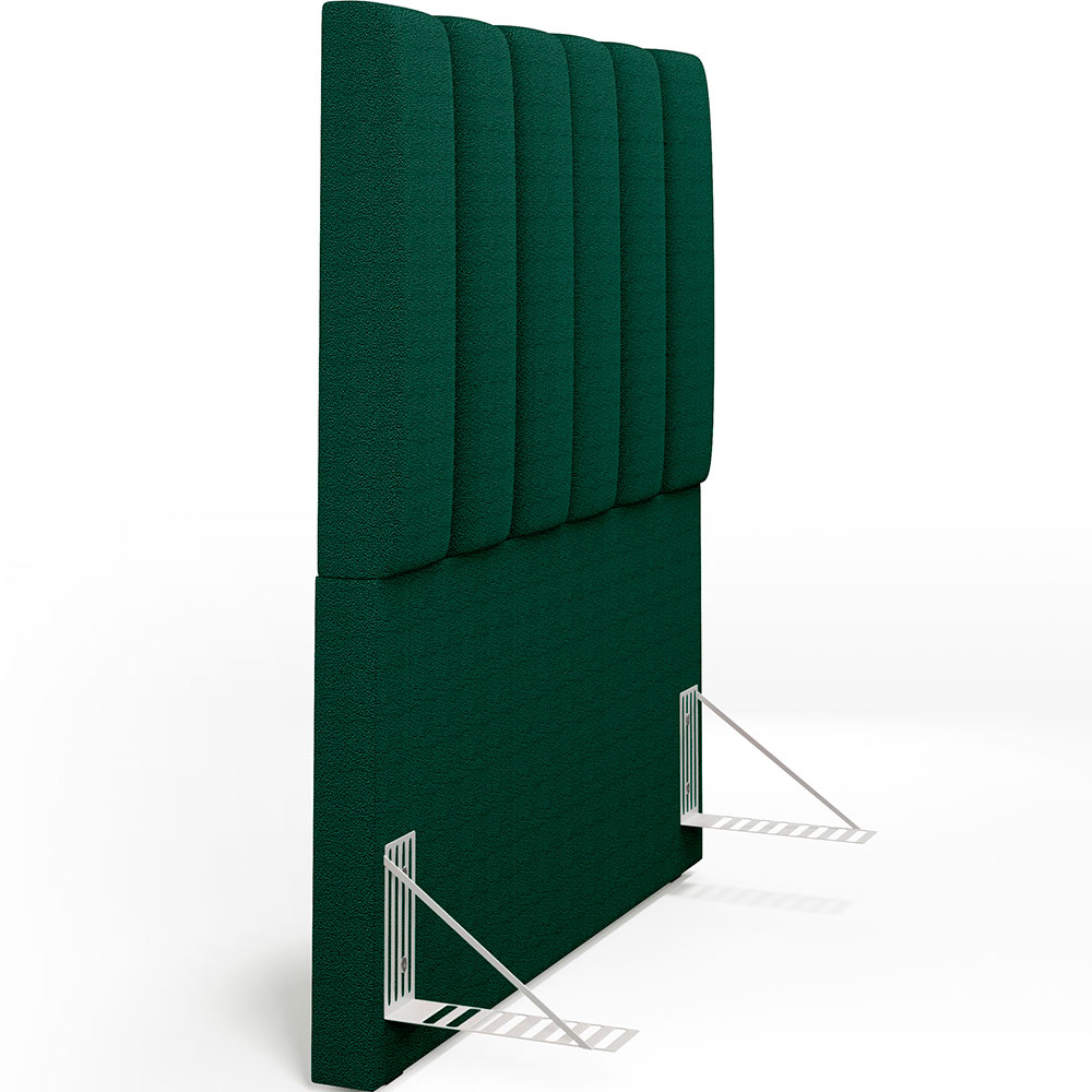 Cabeceira Cama Box Solteiro 100 cm Dália W01 Bouclê Verde - Lyam Decor