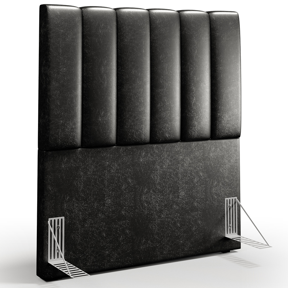 Cabeceira Cama Box Solteiro 100 cm Dália W01 Couríssimo Preto - Lyam Decor