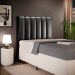 Cabeceira Cama Box Solteiro 100 cm Dália W01 Couríssimo Preto - Lyam Decor