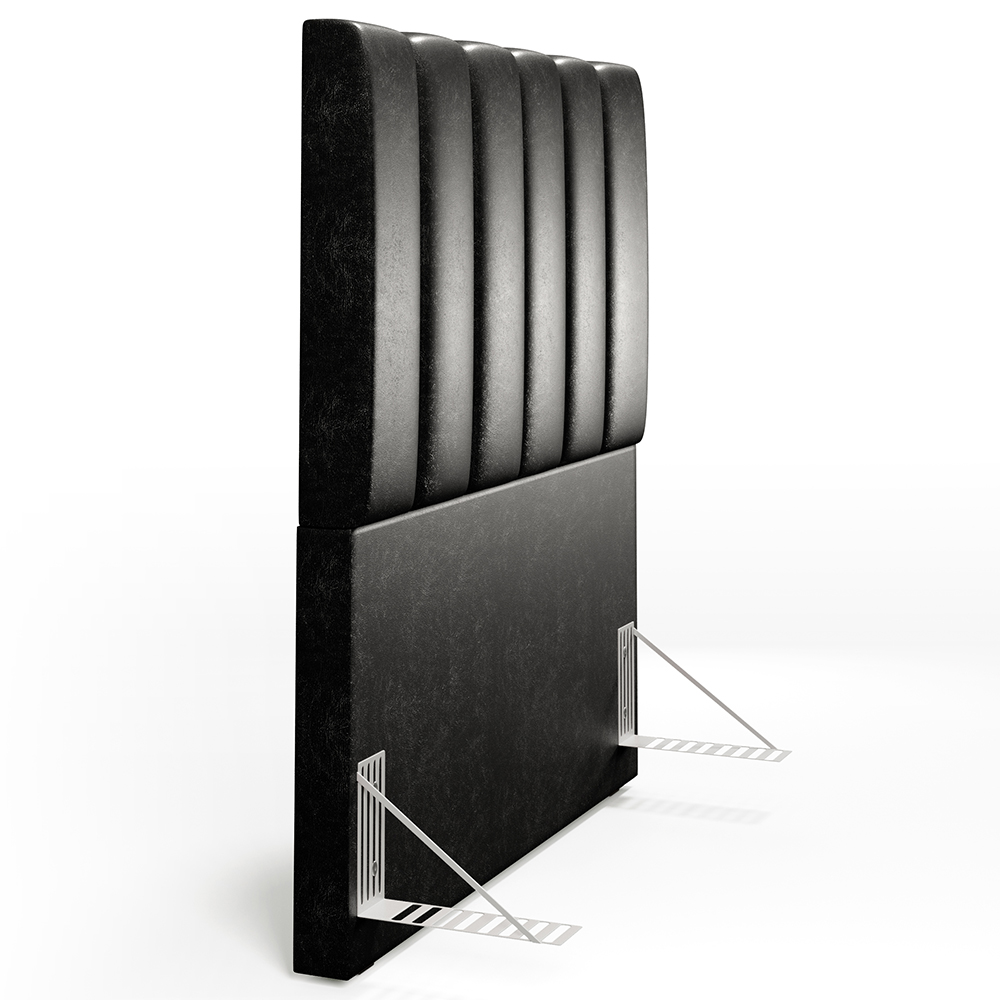Cabeceira Cama Box Solteiro 100 cm Dália W01 Couríssimo Preto - Lyam Decor