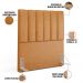 Cabeceira Cama Box Solteiro 100 cm Dália W01 Couríssimo Whisky - Lyam Decor