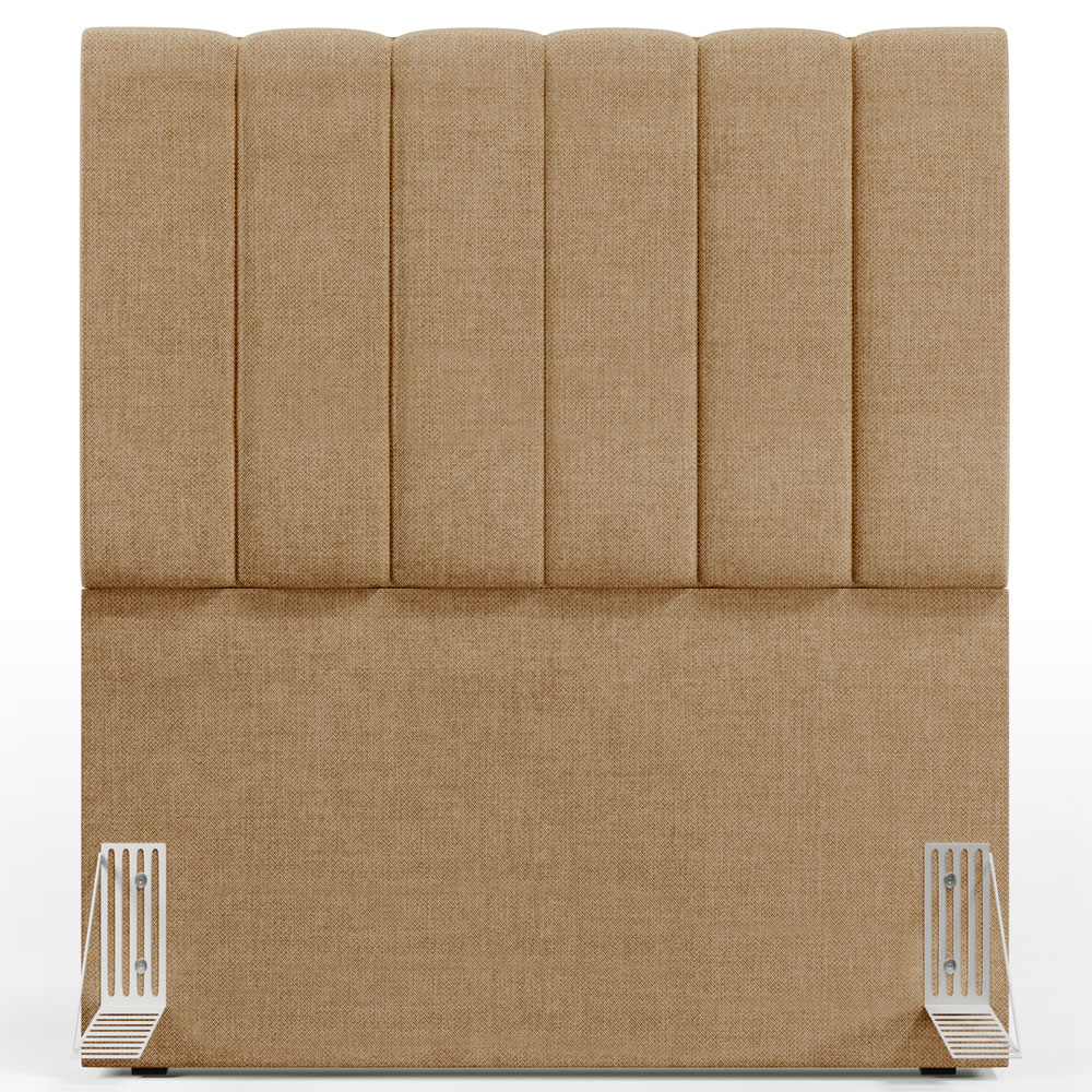 Cabeceira Cama Box Solteiro 100 cm Dália W01 Linho Bege Escuro - Lyam Decor