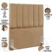 Cabeceira Cama Box Solteiro 100 cm Dália W01 Linho Bege Escuro - Lyam Decor