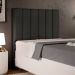 Cabeceira Cama Box Solteiro 100 cm Dália W01 Linho Chumbo - Lyam Decor