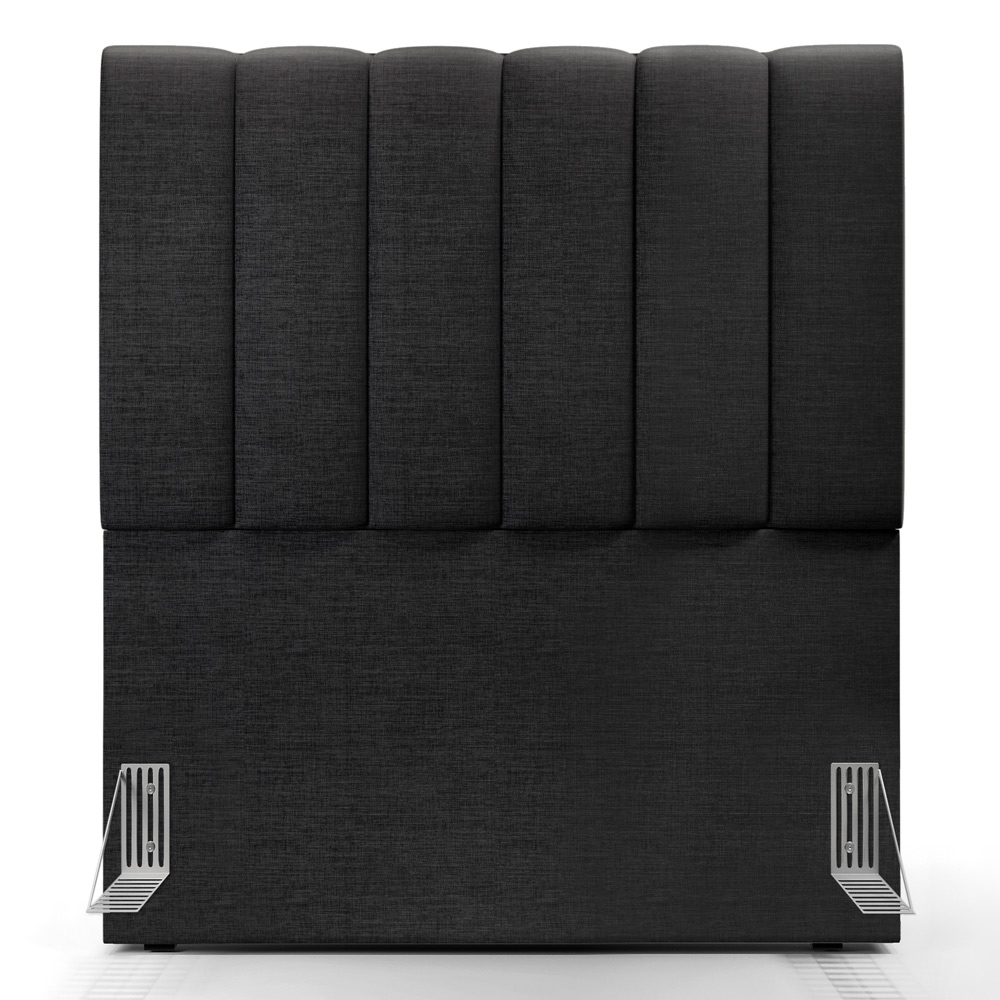 Cabeceira Cama Box Solteiro 100 cm Dália W01 Linho Chumbo - Lyam Decor
