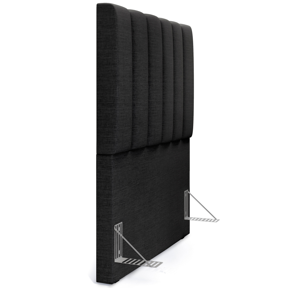 Cabeceira Cama Box Solteiro 100 cm Dália W01 Linho Chumbo - Lyam Decor