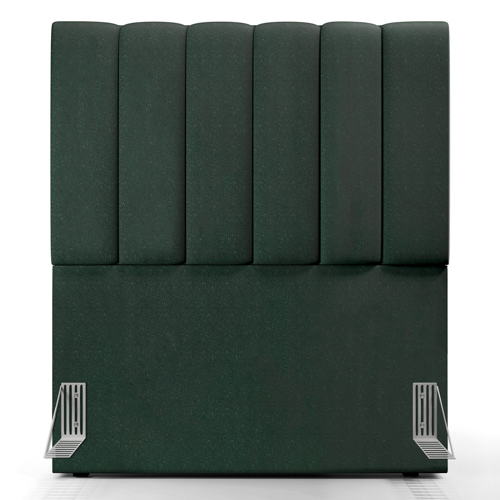 Cabeceira Cama Box Solteiro 100 cm Dália W01 Linho Verde Musgo - Lyam Decor