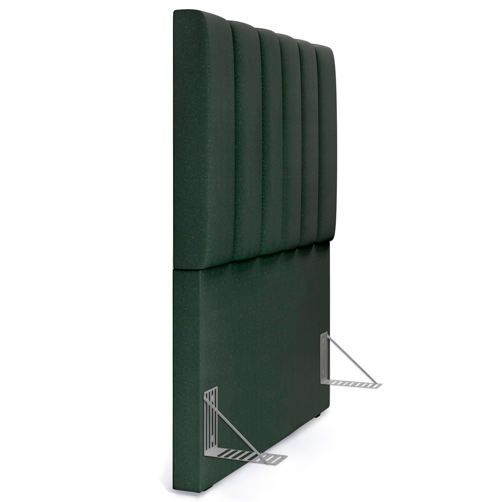 Cabeceira Cama Box Solteiro 100 cm Dália W01 Linho Verde Musgo - Lyam Decor