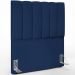 Cabeceira Cama Box Solteiro 100 cm Dália W01 Suede Azul Marinho - Lyam Decor