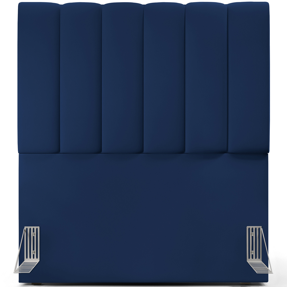 Cabeceira Cama Box Solteiro 100 cm Dália W01 Suede Azul Marinho - Lyam Decor