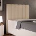 Cabeceira Cama Box Solteiro 100 cm Dália W01 Suede Bege - Lyam Decor