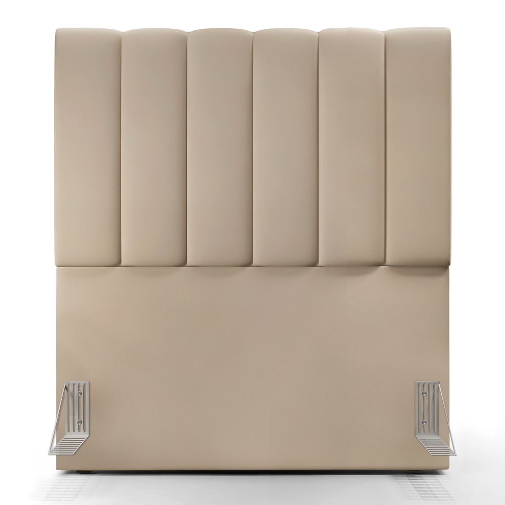 Cabeceira Cama Box Solteiro 100 cm Dália W01 Suede Bege - Lyam Decor