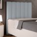 Cabeceira Cama Box Solteiro 100 cm Dália W01 Suede Cinza - Lyam Decor