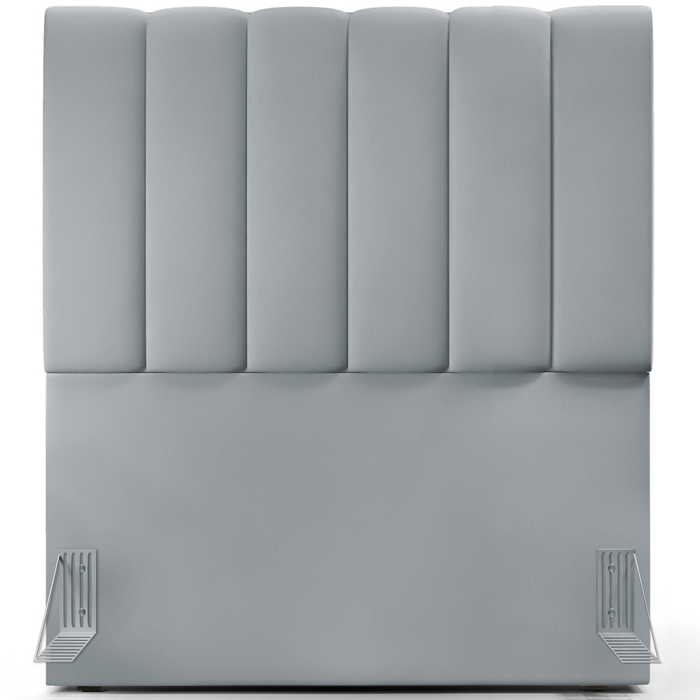 Cabeceira Cama Box Solteiro 100 cm Dália W01 Suede Cinza - Lyam Decor