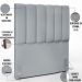 Cabeceira Cama Box Solteiro 100 cm Dália W01 Suede Cinza - Lyam Decor